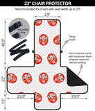 Daruma japanese wooden doll pattern Chair Cover Protector