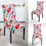 Ladybug Pattern Print Design 03 Dining Chair Slipcover