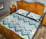 zigzag  chevron paint design pattern Quilt Bed Set