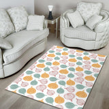 Colorful Onions White Background Area Rug