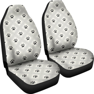 Dog Paws Pattern Print Design 03 Universal Fit Car Seat Covers