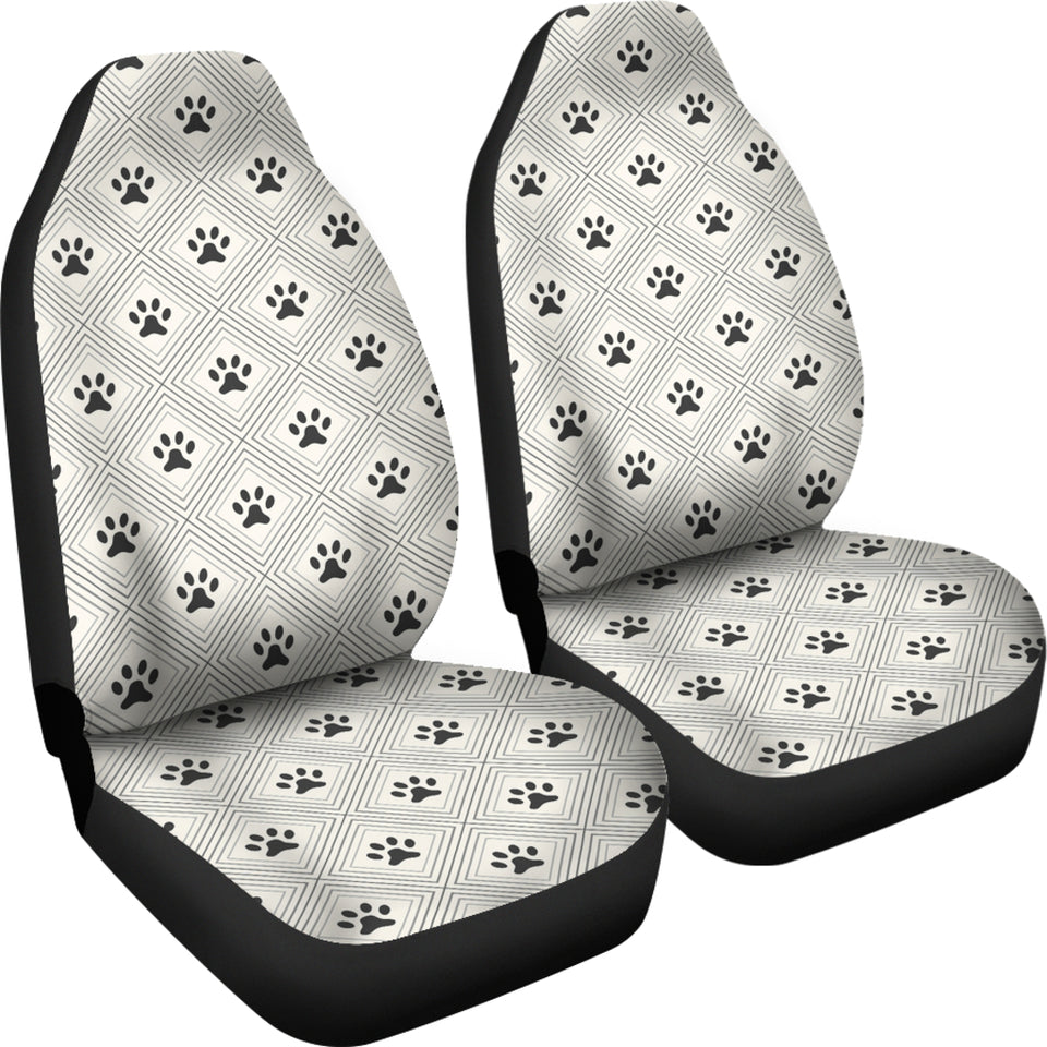 Dog Paws Pattern Print Design 03 Universal Fit Car Seat Covers