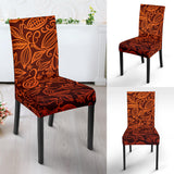 Cocoa Beans Tribal Polynesian Pattern Dining Chair Slipcover