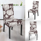 Garlic Bulb Dark Background Dining Chair Slipcover
