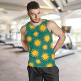 Sun green background Men Tank Top