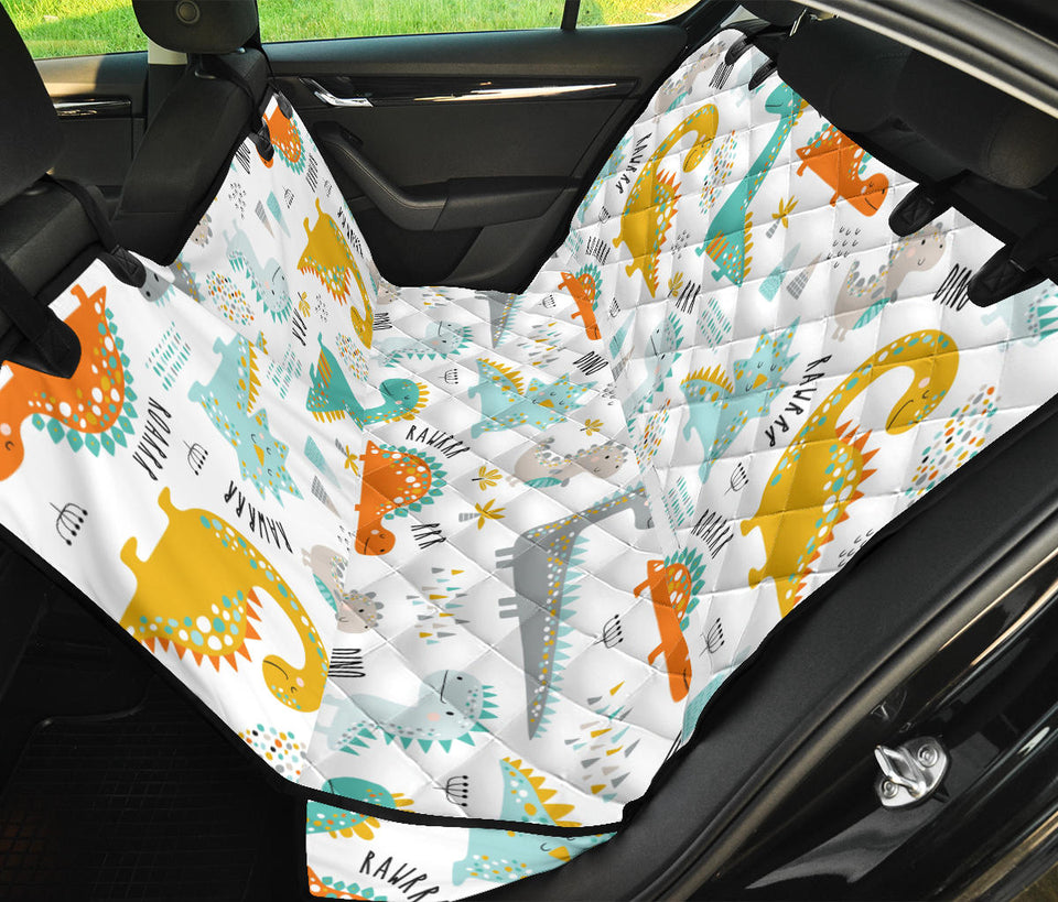 Cute Funny Kids Dinosaurs Pattern Dog Car Seat Covers