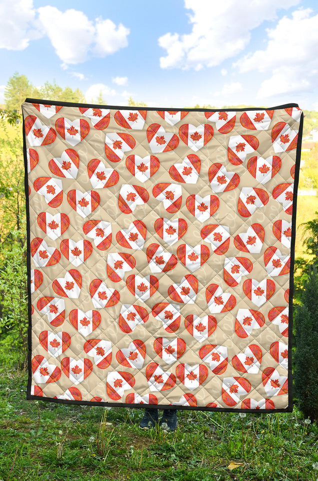 Canada Pattern Print Design 01 Premium Quilt