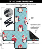 Cute penguin christmas  design pattern Recliner Cover Protector