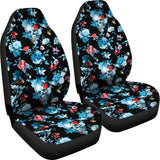 Skull Flower Roses Leave Pattern  Universal Fit Car Seat Covers