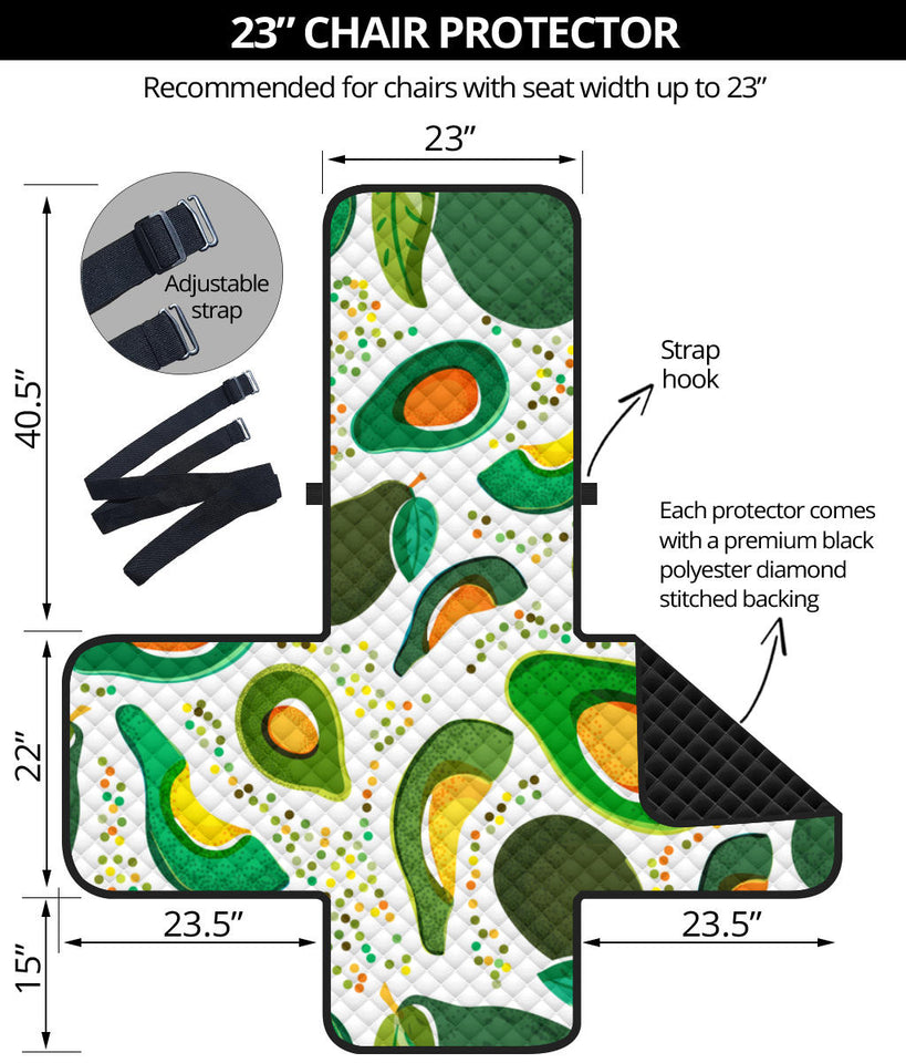Avocado design pattern Chair Cover Protector