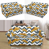 Pizza Design Pattern Loveseat Couch Slipcover