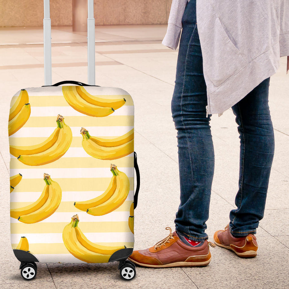 Banana Pattern Blackground Luggage Covers