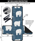 polar bear mother her child pattern Recliner Cover Protector