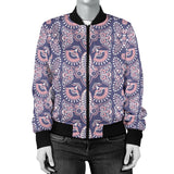 Indian Batik Style Pattern Women'S Bomber Jacket