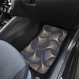 Gold Ginkgo Leaves Front And Back Car Mats