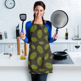 Hop Pattern Black Background Adjustable Apron