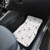 Poodle Dog Rose Cake Pattern Front Car Mats