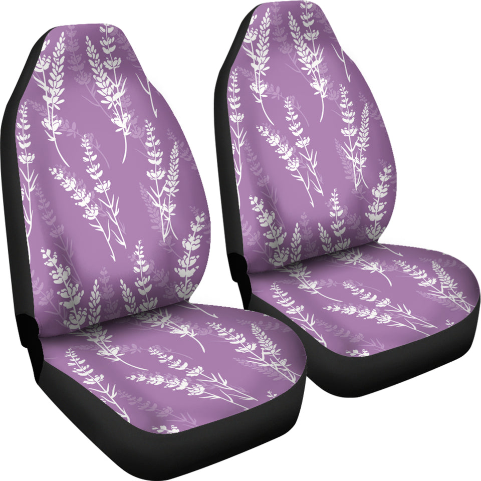 Lavender Flowers Purple Pattern Universal Fit Car Seat Covers