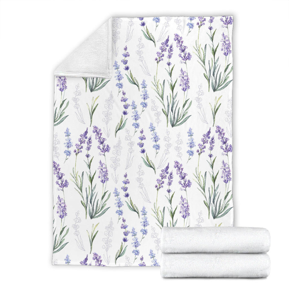 Hand Painting Watercolor Lavender Premium Blanket