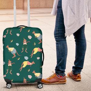 Kangaroo Leaves Pattern Luggage Covers