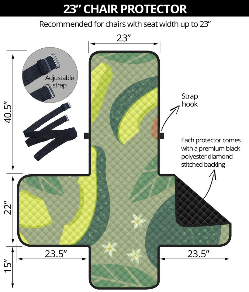 Avocado pattern Chair Cover Protector