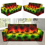 Canabis Marijuana Weed Pattern Print Design 03 Sofa Slipcover