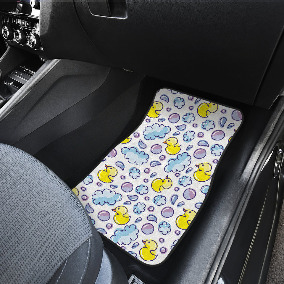 Duck Toy Pattern Print Design 01 Front Car Mats