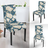 Shell Polynesian Tribal Design Pattern Dining Chair Slipcover
