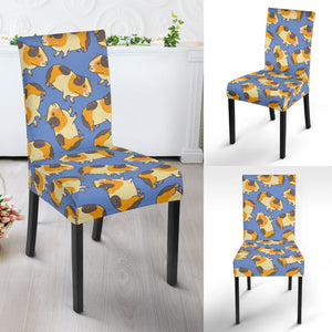 Guinea Pig Pattern Print Design 02 Dining Chair Slipcover