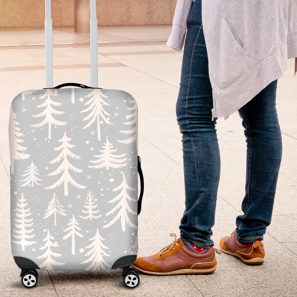 Christmas Tree Winter Forest Pattern Luggage Covers