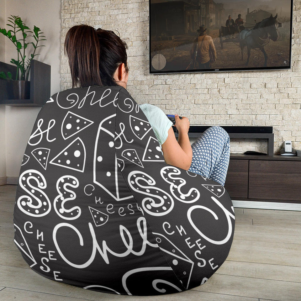 Handwritten Cheese Pattern Bean Bag Cover