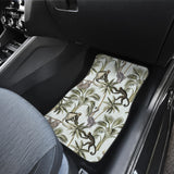 Monkey Sloth Lemur Palm Trees Pattern Front Car Mats