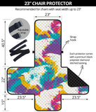 Colorful crow illustration pattern Chair Cover Protector