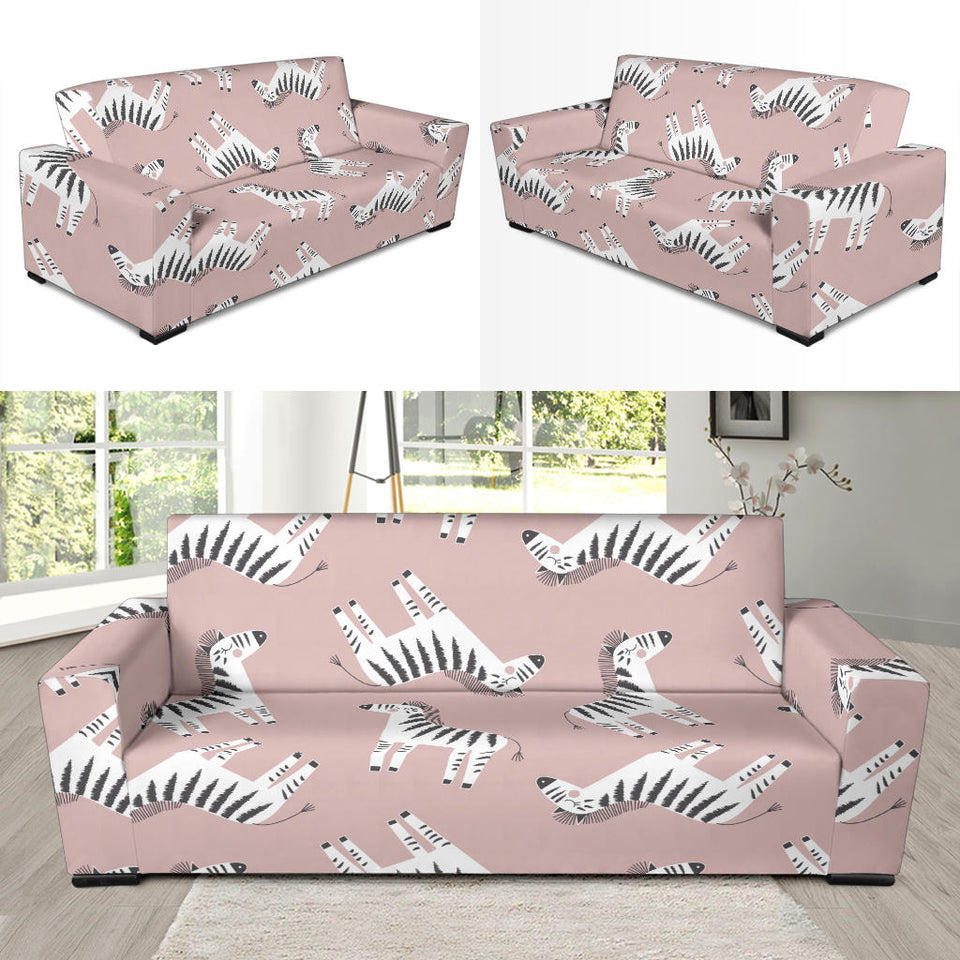 Cute Zebra Pattern Sofa Slipcover