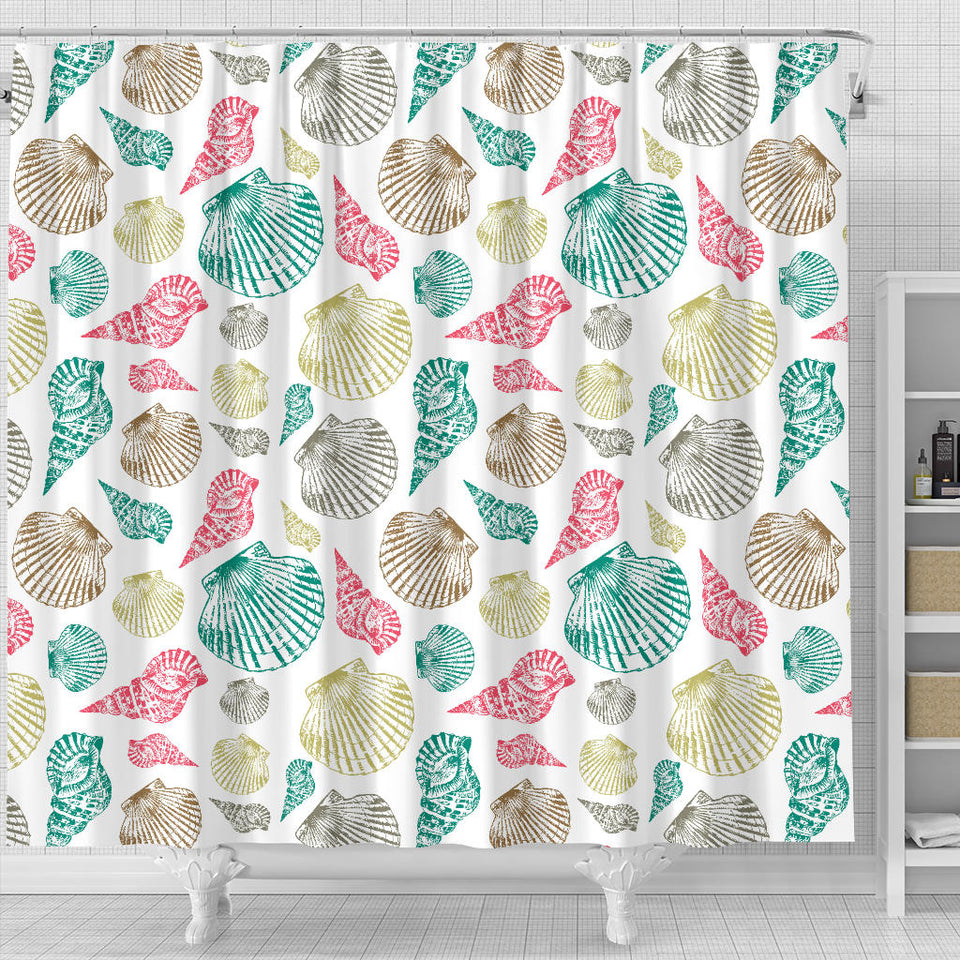 Colorful Shell Pattern Shower Curtain Fulfilled In US