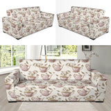 Tea pots Pattern Print Design 03  Sofa Slipcover1