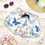 Blue Butterfly Pattern Women Shorts