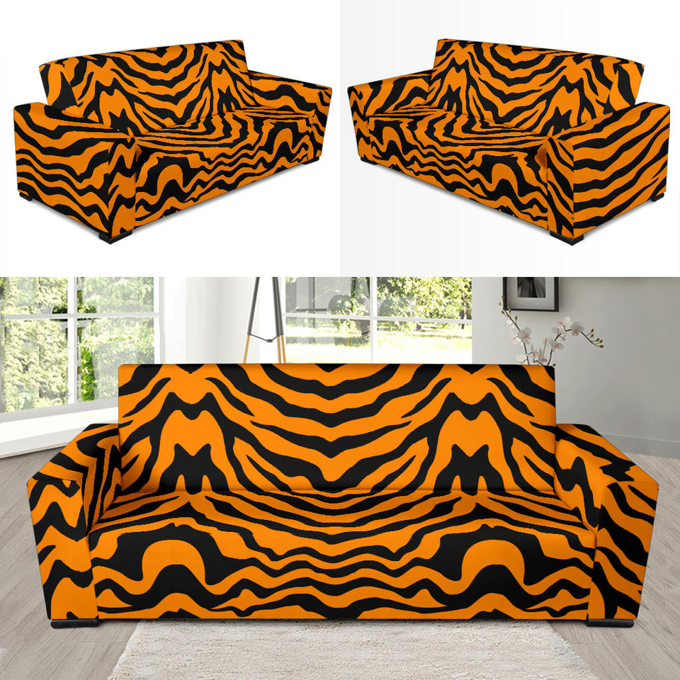Bengal Tigers Skin Print Pattern Sofa Slipcover