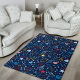 Music Notes Pattern Print Design 03 Area Rug