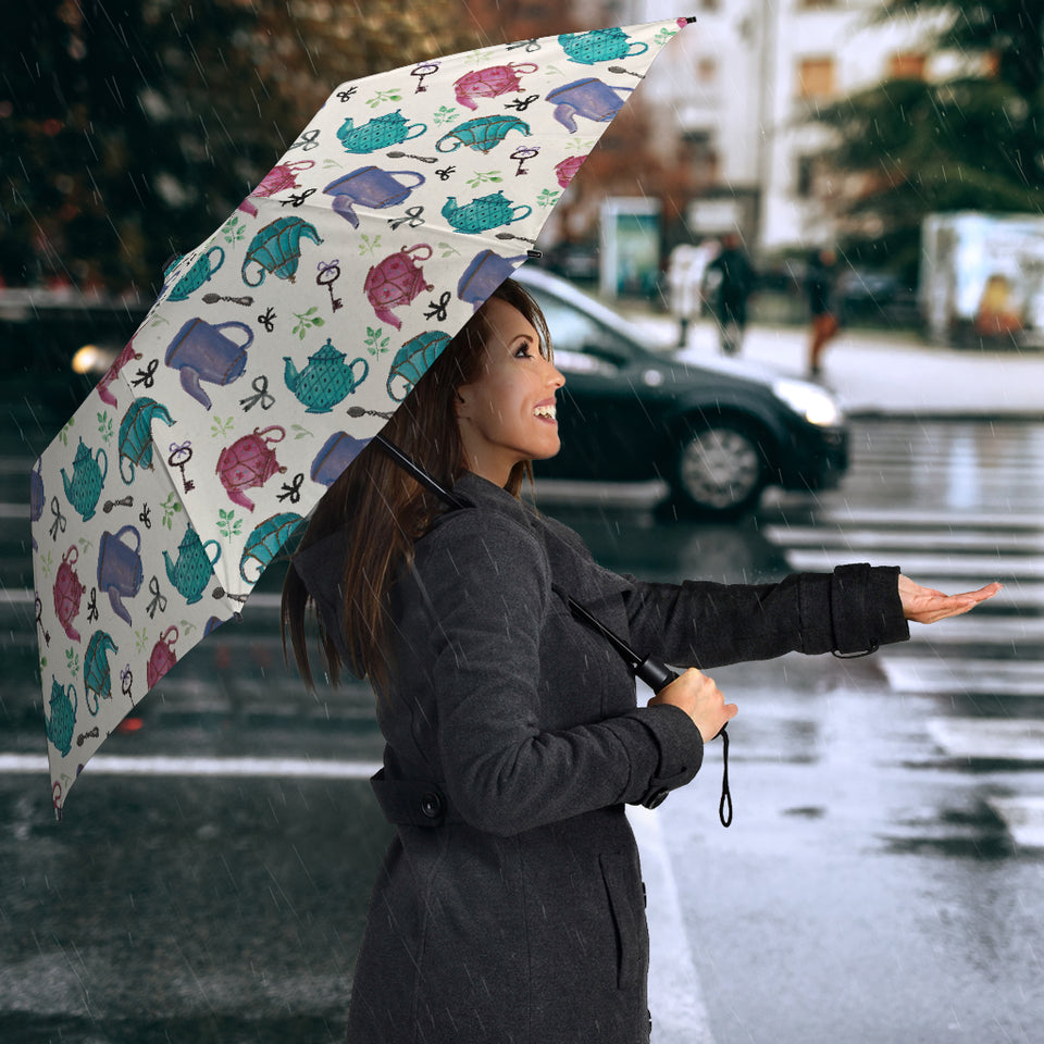 Tea pots Pattern Print Design 05 Umbrella