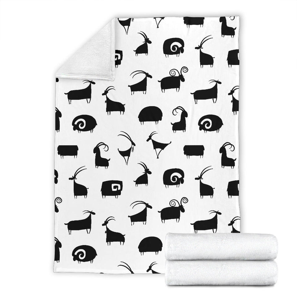 Goat Ram Pattern Premium Blanket