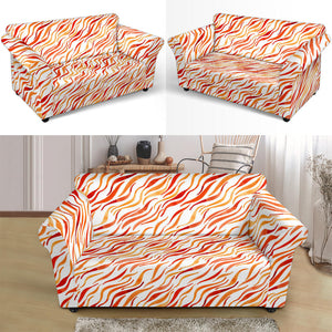 Fire Flame Watercolor Pattern Loveseat Couch Slipcover