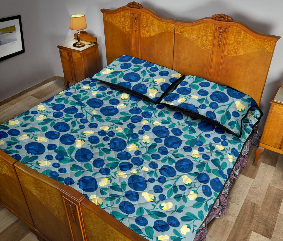 blueberry design pattern Quilt Bed Set