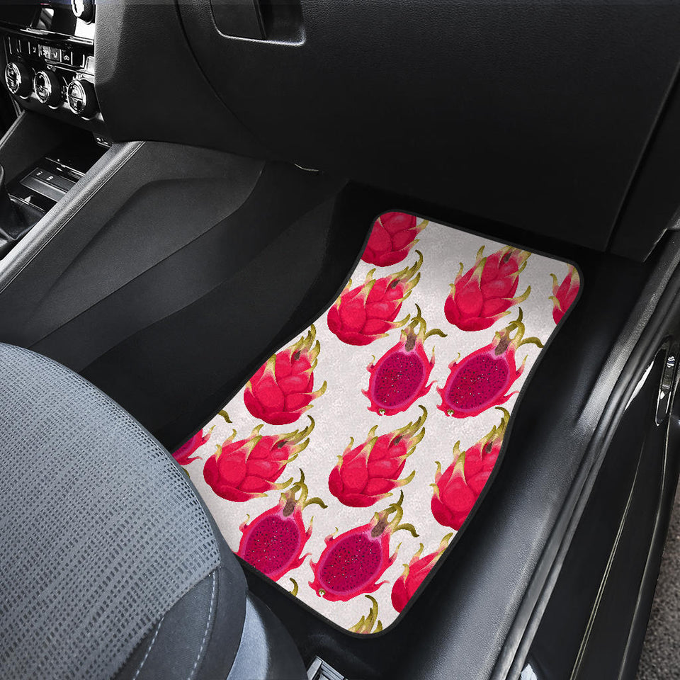 Dragon Fruits Design Pattern Front Car Mats