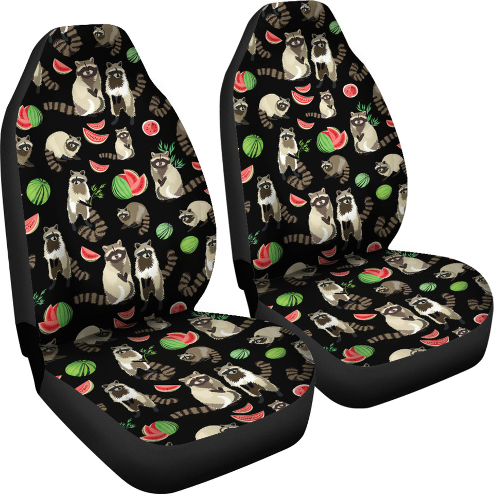 Raccoon Watermelon Pattern  Universal Fit Car Seat Covers