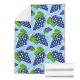 Watercolor Grape Pattern Premium Blanket
