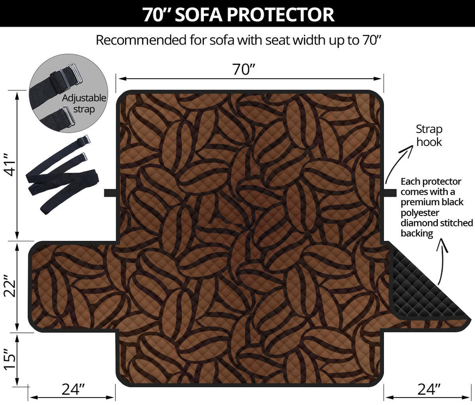 coffee bean pattern Sofa Cover Protector