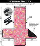 Pink donut glaze candy pattern Recliner Cover Protector