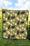 Eggplant Pattern Print Design 02 Premium Quilt