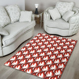 Fire Flame Symbol Design Pattern Area Rug